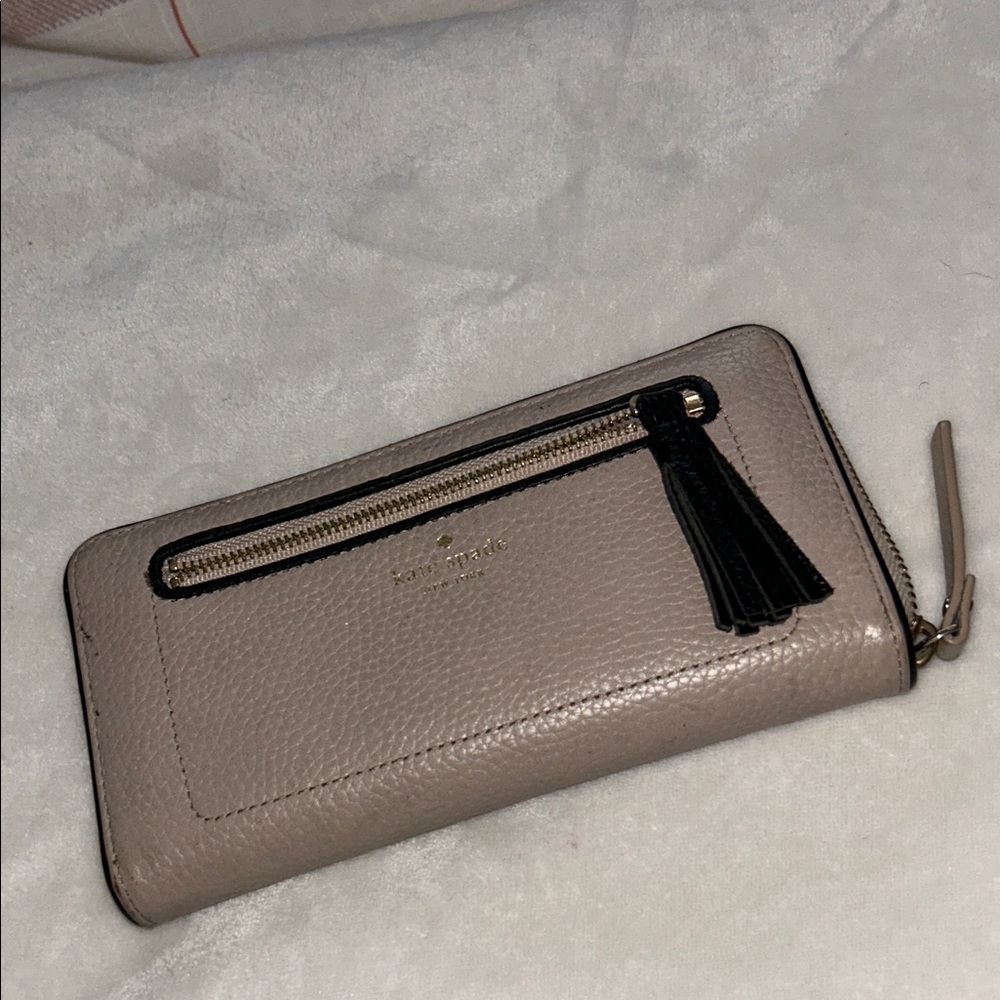Kate Spade Taupe and Black Wallet